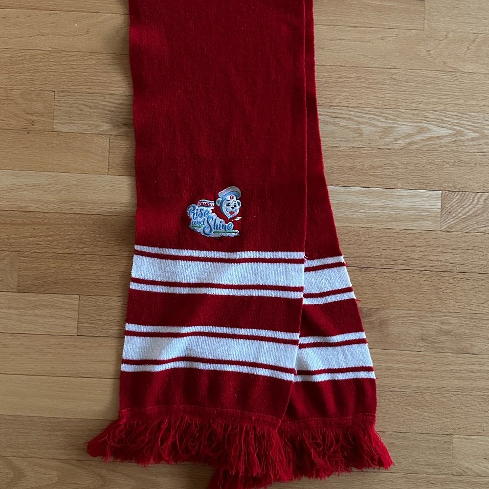 Bimbo Bread Rise and Shine Red Knitted Winter Scarf